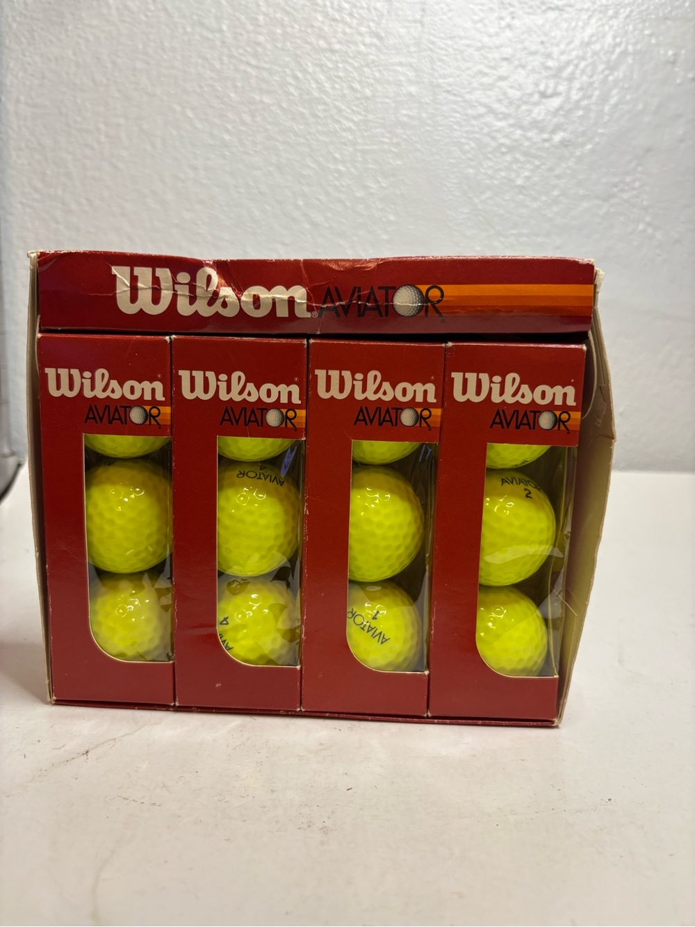 Wilson Yellow Aviator Golf Ball Set